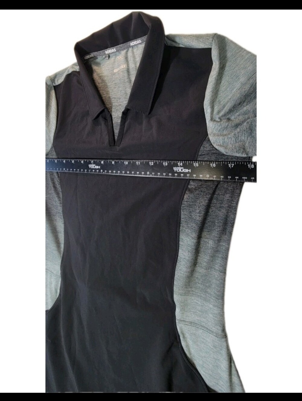 Adidas Womens Rangewear Golf Dress Size Medium Black Gray Color Sporty Collar EC - Picture 8 of 11
